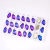 K9 Boutique Machado Vitral Cristal Sapatilhas Fundo Plano Costurado à Mão Diamante Furo Duplo Borda Invertida Fivela Plana DIY Bolsa de Sapato Vestido de Noiva Joia de Diamante