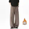 2026 HK26138 Veludo Plus Sombra Parede Imitação Linho Veludo Plus Calça de Perna Curva M-5XL HK26947-Especial P25