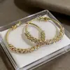 Pendientes para Mujer, Pendientes de Lujo Ligero, Moda de Alta Gama, Pendientes Exagerados de Círculo de Zirconia, Estilo Nuevo para Mujer, Pendientes que Hacen que las Caras Redondas Parezcan Más Delgadas