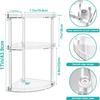 Venta Caliente Transfronteriza Estante de Almacenamiento de Baño de Acrílico Estante de Almacenamiento de Esquina Estante de Almacenamiento de Cosméticos de 3 Niveles Soporte para Condimentos de Cocina