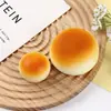 Pu Rebote Lento Comida Simulada Modelo de Pan al Vapor Dorado Colgante de Pan al Vapor Horneado Juguete Squishy para Alivio del Estrés de Comida Simulada