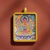 Pulsera de Cuerda de Mano Xizang Estilo Étnico Tejida a Mano Pulsera Thangka de Cinco Vías Dios de la Riqueza Madre Verde Wen Zhu