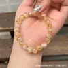 Venda Direta do Fabricante: Pulseira de Cristal Torre Amarela Natural, Design DIY Tampa de Leite de Mel, Pulseira Popular de Cristal Amarelo