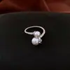 Anel de Concha e Pérola Estilo Oceano Boêmio Ins Retro Nicho Anel para Dedo Indicador Joia de Mão de Luxo para Mulheres
