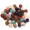 Contas redondas grandes com furo passante, estilo chinês, imitação de jade, acrílico colorido retrô, duas cores, contas espaçadoras de cor degradê, acessórios para joias DIY