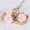 Crisântemo artificial de três cabeças Crisântemo Africano de Tênis de Mesa único dente-de-leão decoração de casamento casa sala de estar decoração macia flor falsa