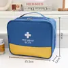 Bolsa Portátil Popular para Armazenamento Médico, Kit de Primeiros Socorros para Casa e Viagem, Bolsa Organizadora de Medicamentos de Emergência com Compartimentos Múltiplos em Tecido Oxford
