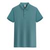 Polo de Color Sólido Ropa de Trabajo t Logotipo de Impresión Fija Empresa Solapa Manga Corta Ropa de Trabajo Impresión Fija Solapa Camiseta Estampada