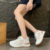 2025 Verão Estilo Quente Moda Casual Versátil Solado Macio Antiderrapante Malha Respirável Sapatos Brancos Femininos Amortecedores Sapatos Esportivos