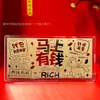 Billetes de Oro Puro 999, Sobre Rojo de la Fortuna de la Princesa, Regalo Conmemorativo Festivo, Regalo de Promoción de Apertura del Festival Qixi