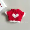 Suéter de Tricô em Forma de Coração 14cm Roupas para Bonecos de Algodão Acessórios Adequado para Enfeites Pendurados West Highland Roupas Roupas para Bonecos