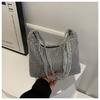 Bolso de hombro para axilas de malla brillante con diamantes de moda 2024 popular nuevo bolso de mano versátil estilo coreano ins para mujer