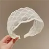 Diadema de Malla con Lazo de Encaje de Estilo Francés de Ala Ancha para Mujer, Accesorio para el Cabello de Cinta de Estilo Pastoral de Verano con un Toque de Alta Gama