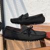 Zapatos de Hombre para el Trabajo, Mocasines Slip-On de Moda, Zapatos de Conducción de Estilo Británico para Hombre, Zapatos Casuales Versátiles de Gamuza para Hombre para Primavera, Transpirables