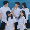 Uniforme JK Japonés Verano Camisa Blanca Estudiante de Preparatoria Graduación Estilo Universitario Camisa DK Masculina Holgada Manga Corta Vestido de Clase
