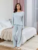 Pijama Redondo da Moda para Mulheres 2026 Primavera Novo Conjunto de Algodão com Manga Longa, Roupa de Ar Condicionado de Alta Qualidade, Roupa de Casa Estilo Princesa
