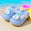 Bonitas sandalias antideslizantes con diseño de unicornio para bebés y niñas, zapatillas de verano con dibujos animados para niños.