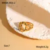 Anillo Elegante Europeo y Americano Transfronterizo para Mujer Acero Inoxidable Oro de 18K Anillo Complejo Estilo Retro Francés Nicho Acero de Titanio