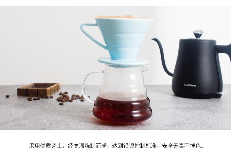 欧式咖啡过滤杯陶瓷咖啡滴滤器手冲咖啡过滤器过滤杯