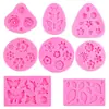 Moldes de Silicona de Hojas de Varios Tamaños, Moldes para Fondant, Moldes para Chocolate, Moldes de Encaje, Moldes para Decoración de Pasteles