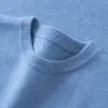 Nuevo Suéter de Cachemira Grueso para Bebé 2025 Suéter de Cachemira para Hombre Cuello Redondo Bajo Estilo Casual de Negocios Otoño e Invierno