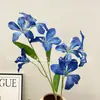 Estilo Pintura a Óleo Flor de Orquídea Chama Artificial 6 Cabeças Decoração Sala de Estar Casa Salão de Casamento Cenário de Jardim Decoração Vitrine