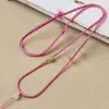 Colar Original Feito à Mão Fino Cordão com Pingente Cordão para Clavícula Simples e Versátil Cordão de Colar de Jade e Ouro