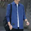2026 Nueva Camisa Casual de Moda Transfronteriza para Hombre Multicolor, Camisa Juvenil de Marca de Moda con Cuello Campana para Hombre