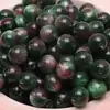 Kit de material para accesorio de joyería de pulsera y collar hecho a mano DIY, cuentas de resina con patrón de flor, purpurina fina y polvo de oro degradado, 8-10 mm