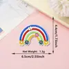 Parches bordados de animales de dibujos animados, arcoíris y combinación de frutas, superventas transfronterizos con adhesivo termofusible para decoración termoadhesiva en ropa y bolsos