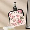 Dos monederos con estampado de café hechos de cuero sintético, bolsas de almacenamiento impermeables con cremallera de imitación de cuero, estuches multifuncionales mini para auriculares