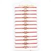 Pulsera Tejida con Hilo Rojo Hecha a Mano, Cuentas de Arroz, Mariposa, Infinito, Amor, Nudo Plano, Banda Ajustable para la Muñeca, Para Usar en Apilamiento, Superventas Transfronteriza