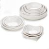 Plato lateral de melamina estilo coreano vajilla tipo porcelana plato pequeño redondo blanco plato lateral para guarnición condimento cuadrado plato para salsa dip vinagre
