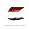 Adecuado para Toyota Landa Corolla delantero luces originales reemplazo luces de esquina traseras modificadas LED luces de freno de parachoques trasero