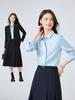 Chaqueta de Traje Ropa de Negocios Traje Senior azul marino Vestido de Entrevista Elegante Ropa de Trabajo Conjunto de Pantalón Conjunto de Falda