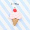 Aretes de cono de helado bicolor de resina color amor llavero accesorios de joyería DIY