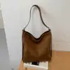 Moda Outono 2026 Nova Bolsa Saco Cor Sólida Estilo Coreano de Nicho Bolsa de Ombro Simples Bolsa de Mão Retro para o Dia a Dia