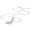 Colar Damila S925 de prata esterlina com sorriso distinto, colar feminino simples e leve com zircônia de luxo, corrente de clavícula de alta qualidade
