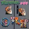 Zootopia Imán Magnético de Acrílico para Refrigerador Llavero Dibujo Animado Periférico Decoración para Hielo Colgante de Aspecto Elevado de Moda