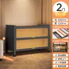 Estante Estilo Medieval, Estante de Aço, Armário de Armazenamento Retrô para Sala de Estar, Armário de Armazenamento à Prova de Poeira de Chão, Prateleira de Armazenamento Integrada de Parede