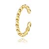 Anillos Abiertos Ajustables Estilo Europeo y Americano, Acero Inoxidable Chapado en Oro, No se Desvanecen, Modernos, Versátiles, Anillos de Acero Inoxidable de Lujo Ligero al por Mayor