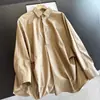 2026 Camisa de Algodón Adelgazante con Pliegues Top Corto Elegante con Cuello Camisa de Oficina Blusa Delgada Venta al por Mayor H08FT2311