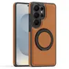 Adequado para Samsung S26Ultra Couro Magnético Sucção Rotação 360 graus Suporte Capa de Telefone S25Plus Anti-Queda Capa Protetora