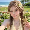 Pinzas para el Cabello Serie Océano con Flores Preservadas, Estrellas de Mar, Conchas y Bayas para Viajes a la Costa y Fotos de Vacaciones