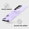 Estilo Coreano y Japonés Ins Morado Lazo Cinta Adecuado para Samsung S24 Funda de Teléfono de Gama Alta S25 Película Cubierta Protectora