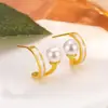 Pendientes de Perla Imitación ABS Pequeños y Simples Elegantes Estilo Coreano Lujo Accesible Diseño de Nicho Moda de Alta Gama Pendientes Versátiles