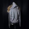 2026 Y2K Retro Cintura Ajustada Moda Calle Estilo Nuevo Ins Personalidad Chica Picante Cremallera Cuello de Piel Sudadera para Mujer Venta al por Mayor