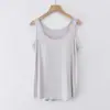 Camisola com Bojos para Mulheres, Top Fino de Modal para Casa, Camiseta sem Mangas Solta de Verão Plus Size para Usar por Baixo