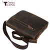 Bolso bandolera de piel de vaca estilo retro Crazy Horse para hombre, personalizado, de primera capa, informal, de piel de vaca, de cuero genuino.