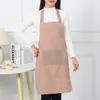 Ropa de Trabajo linda para Vendedor de Guardería de Cocina Manga Larga a Prueba de Aceite Algodón para el Hogar Antiretroceso Mono Estilo Coreano Moda Delantal